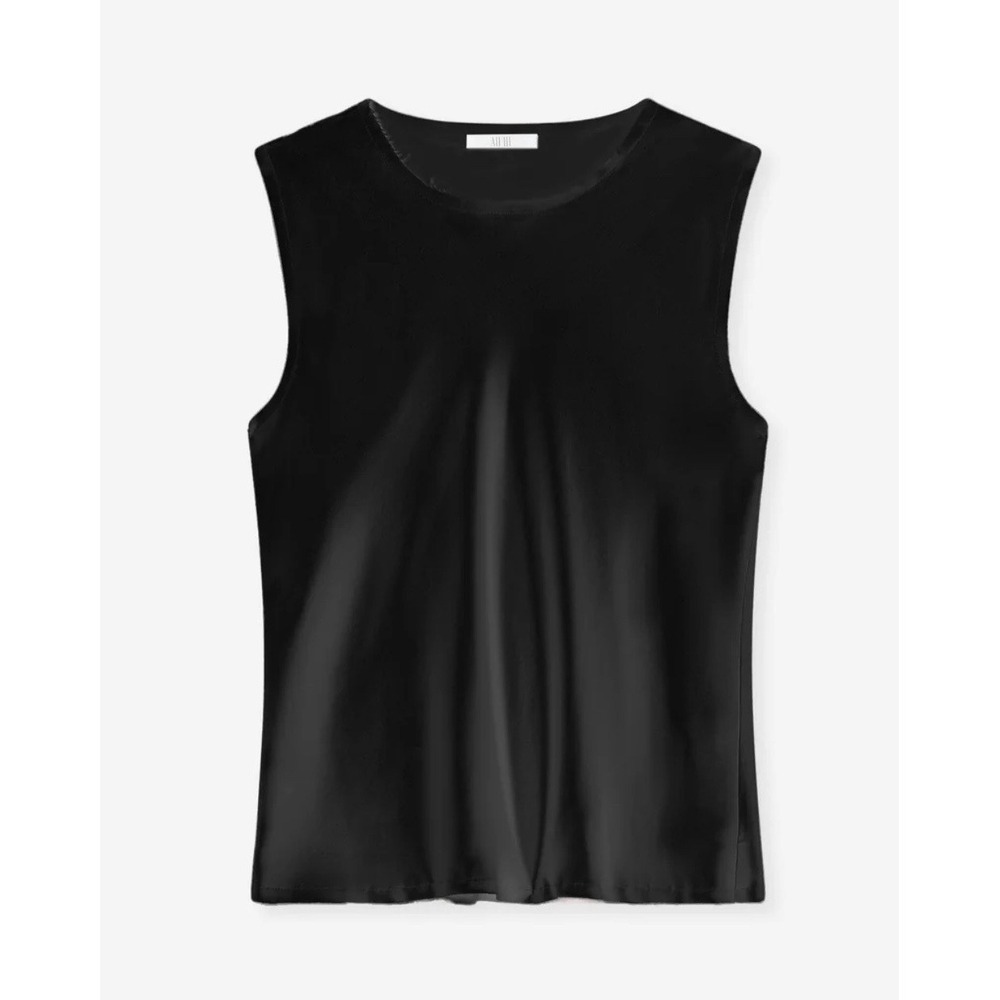 All Three $370 NWT Carine Top In Black Silk Size Small